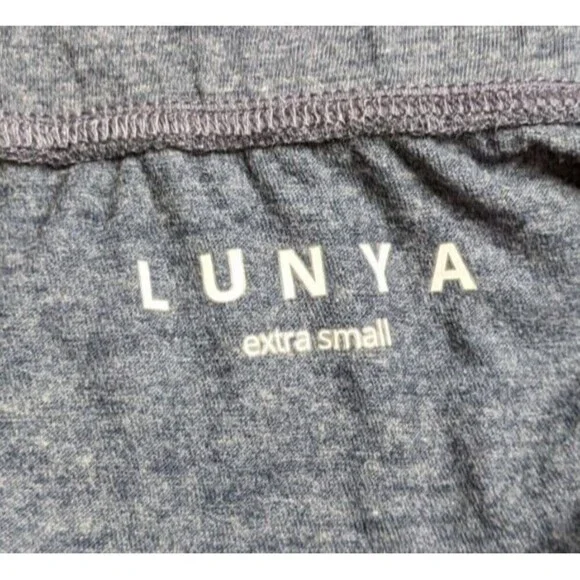 Wmn's LUNYA Blue Pima Cotton Blend Super Soft Sleep/Lounge Shorts XS EXCELLENT! - Picture 6 of 8